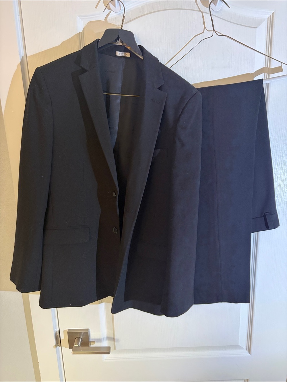 Boys Calvin Klein Black Suit Jacket & Pants - worn 1 time
